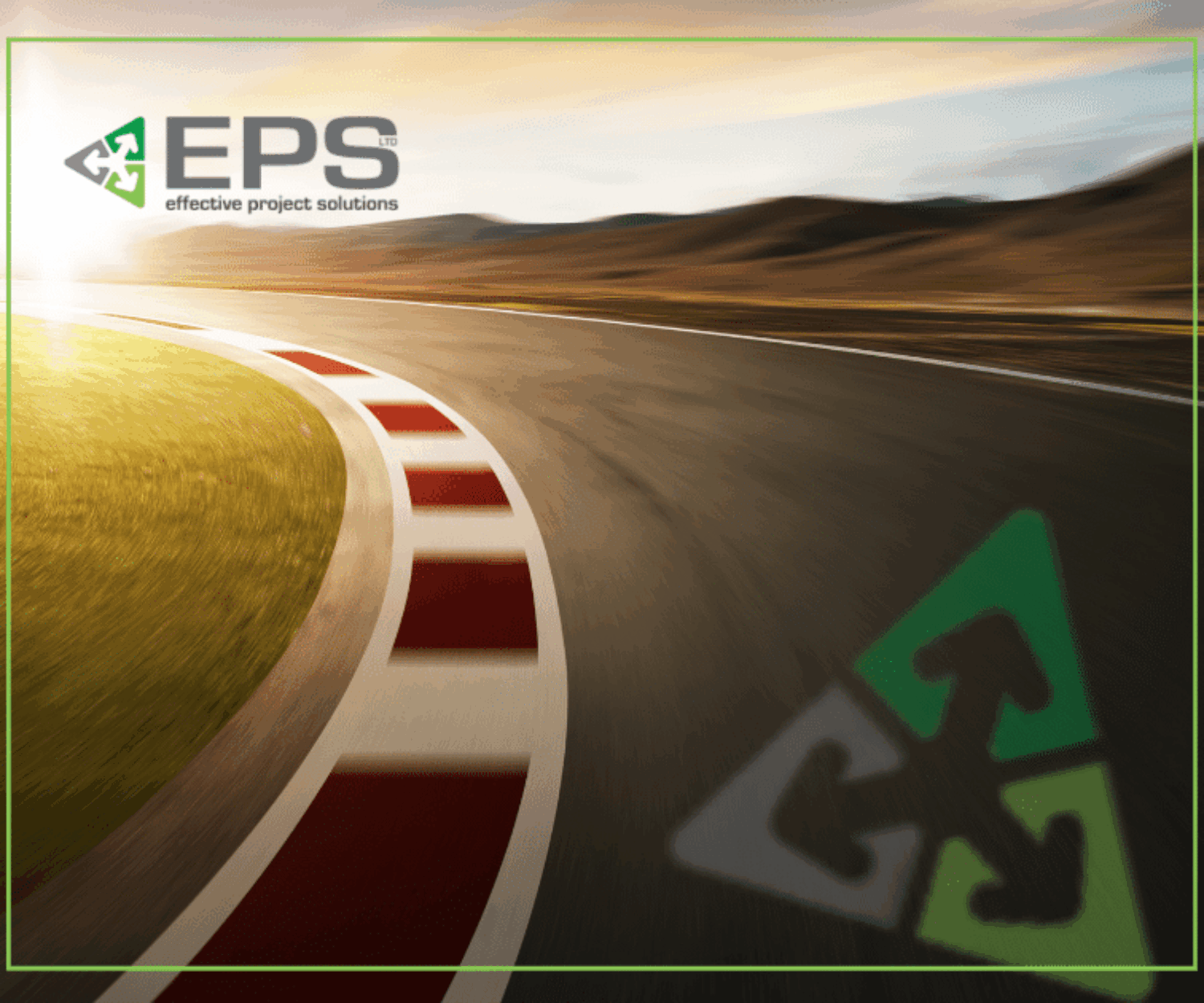 image shows racing fast track lane.